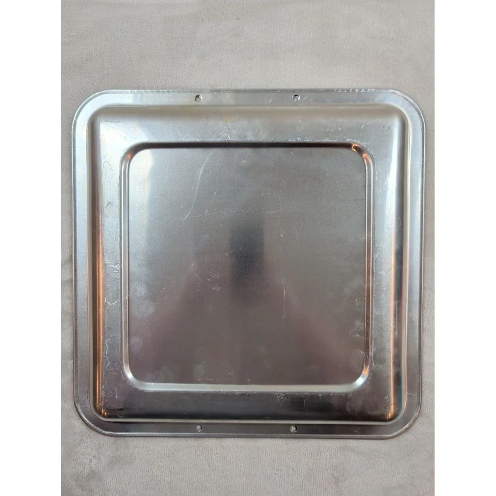 Vintage Square Stainless Steel Steamer Tray‎ Set Slotted and Solid Insert 12.5in